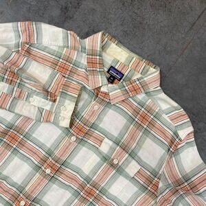 Patagonia Organic‎ Cotton Plaid Button Up Shirt Mens XXL